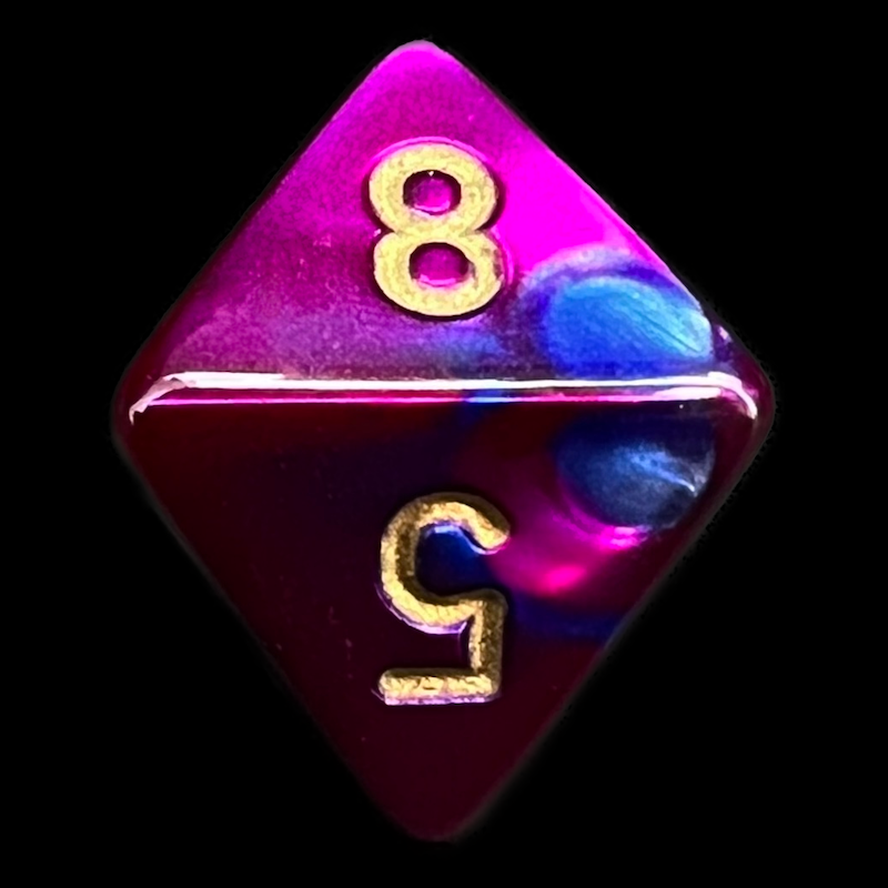Chessex Gemini Blue & Purple D8 Dice
