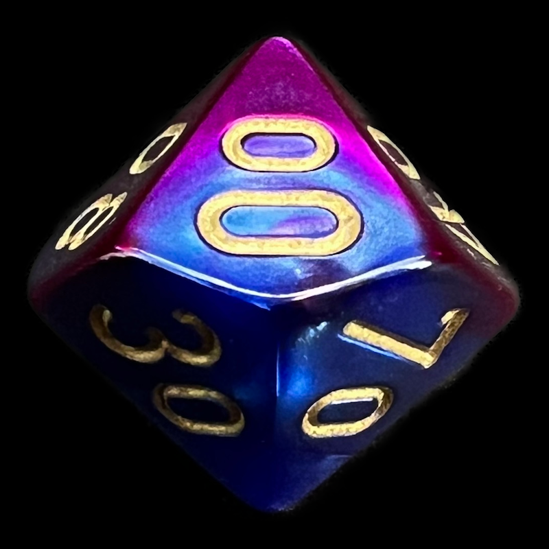 Chessex Gemini Blue & Purple Percentile Dice