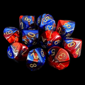 Chessex Gemini Blue & Red 10 x D10 Dice Set