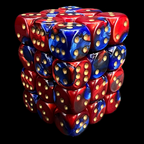 Chessex Gemini Blue & Red 36 x D6 Dice Set