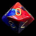 Chessex Gemini Blue & Red D10 Dice