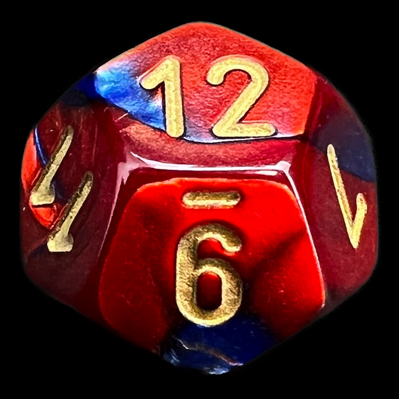 Chessex Gemini Blue & Red D12 Dice