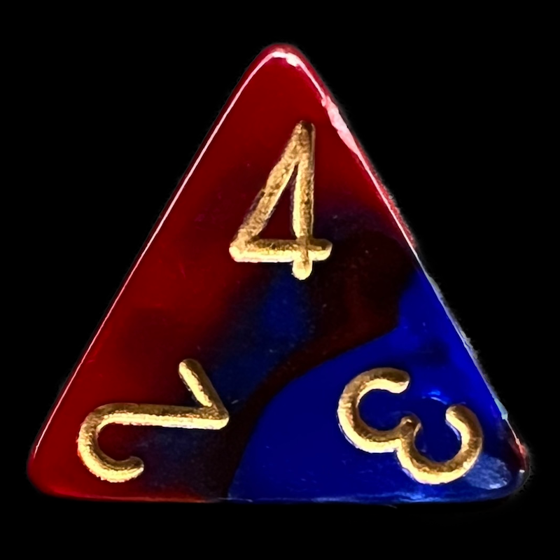 Chessex Gemini Blue & Red D4 Dice