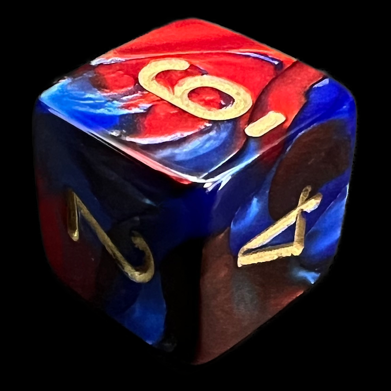 Chessex Gemini Blue & Red D6 Dice