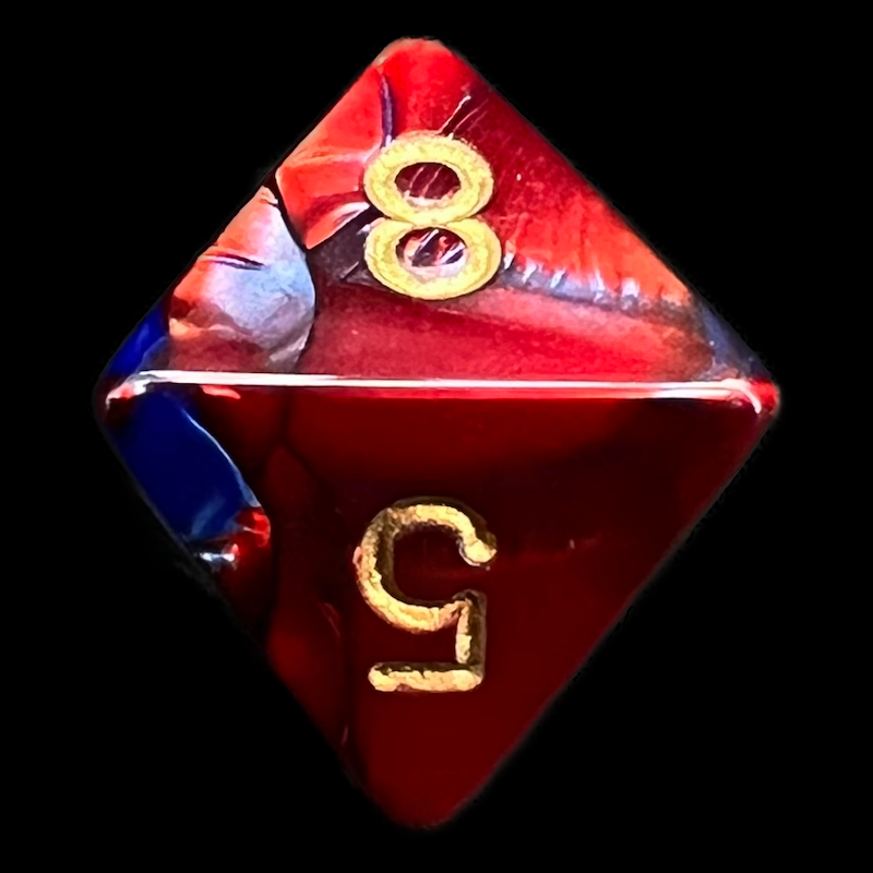 Chessex Gemini Blue & Red D8 Dice