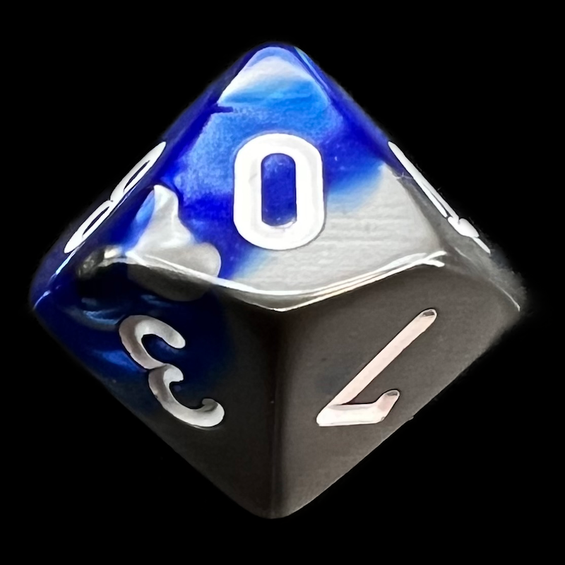 Chessex Gemini Blue & Steel D10 Dice
