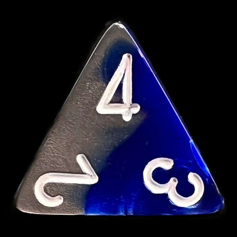 Chessex Gemini Blue & Steel D4 Dice