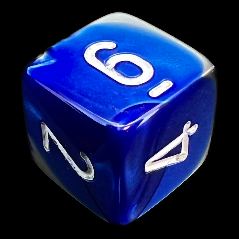 Chessex Gemini Blue & Steel D6 Dice