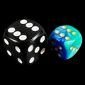 Chessex Gemini Blue & Teal 12mm D6 Spot Dice
