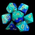 Chessex Gemini Blue & Teal 7 Dice Polyset