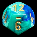Chessex Gemini Blue & Teal D12 Dice
