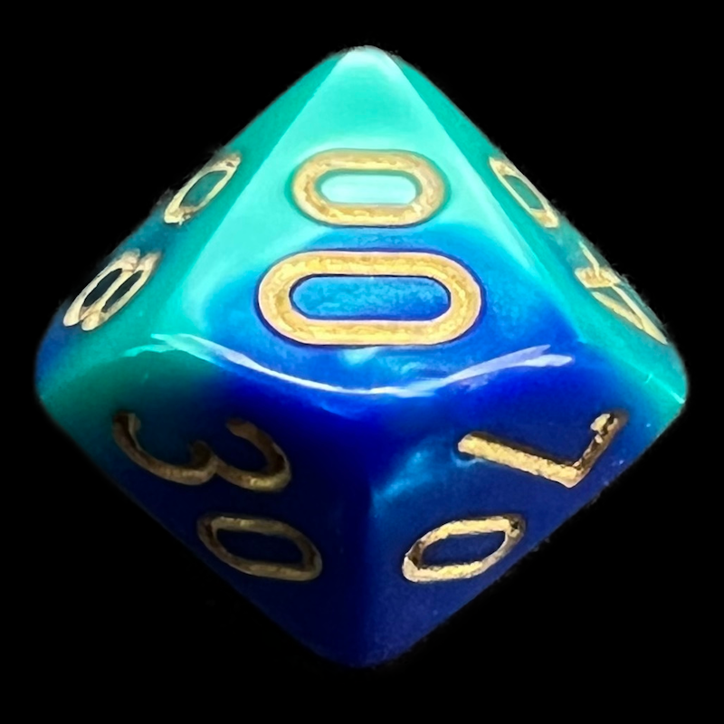 Chessex Gemini Blue & Teal Percentile Dice