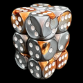 Chessex Gemini Copper & Steel 12 x D6 Dice Set