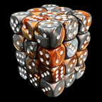 Chessex Gemini Copper & Steel 36 x D6 Dice Set