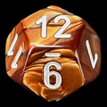 Chessex Gemini Copper & Steel D12 Dice