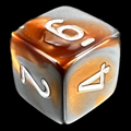 Chessex Gemini Copper & Steel D6 Dice