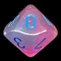 Chessex Gemini Gel Green & Pink D10 Dice