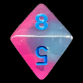 Chessex Gemini Gel Green & Pink D8 Dice