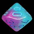 Chessex Gemini Gel Green & Pink Percentile Dice