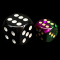 Chessex Gemini Green & Purple 12mm D6 Spot Dice