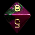 Chessex Gemini Green & Purple D8 Dice