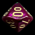 Chessex Gemini Green & Purple Percentile Dice