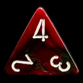 Chessex Gemini Green & Red D4 Dice - Discontinued
