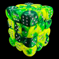 Chessex Gemini Green & Yellow 36 x D6 Dice Set