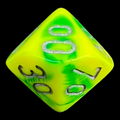 Chessex Gemini Green & Yellow Percentile Dice