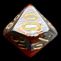 Chessex Gemini Orange & Steel Percentile Dice - Discontinued