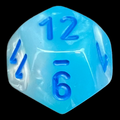 Chessex Gemini Pearl Turquoise & White D12 Dice