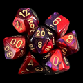 Chessex Gemini Purple & Red 7 Dice Polyset