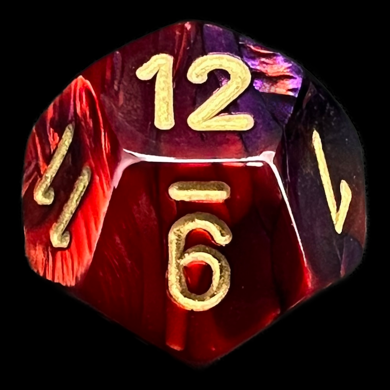 Chessex Gemini Purple & Red D12 Dice