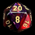 Chessex Gemini Purple & Red D20 Dice