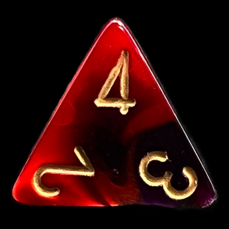 Chessex Gemini Purple & Red D4 Dice