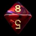 Chessex Gemini Purple & Red D8 Dice
