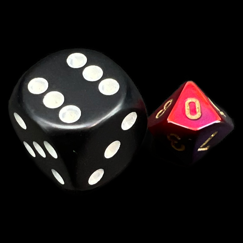 Chessex Gemini Purple & Red MINI-HEDRAL D10 Dice