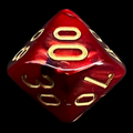 Chessex Gemini Purple & Red Percentile Dice