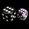 Chessex Gemini Purple & Steel 12mm D6 Spot Dice