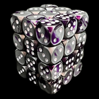 Chessex Gemini Purple & Steel 36 x D6 Dice Set