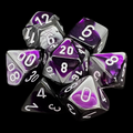 Chessex Gemini Purple & Steel 7 Dice Polyset