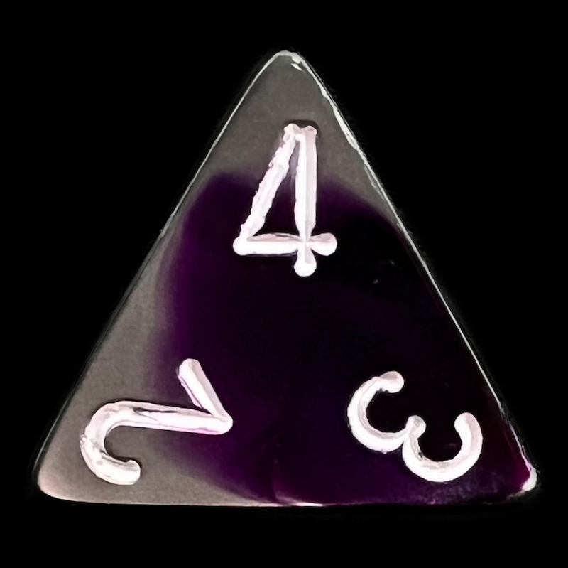 Chessex Gemini Purple & Steel D4 Dice