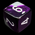 Chessex Gemini Purple & Steel D6 Dice