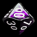 Chessex Gemini Purple & Steel Percentile Dice