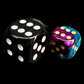 Chessex Gemini Purple & Teal 12mm D6 Spot Dice