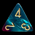 Chessex Gemini Purple & Teal D4 Dice