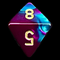 Chessex Gemini Purple & Teal D8 Dice