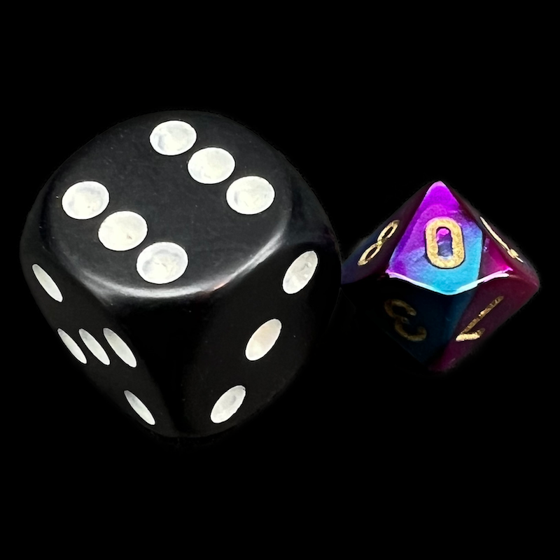 Chessex Gemini Purple & Teal MINI-HEDRAL D10 Dice