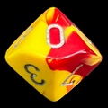 Chessex Gemini Red & Yellow D10 Dice