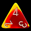 Chessex Gemini Red & Yellow D4 Dice